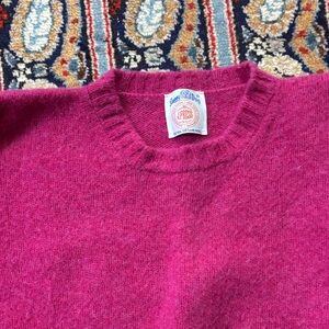 JPress Shaggy Dog Shetland Magenta Crewneck Sweater